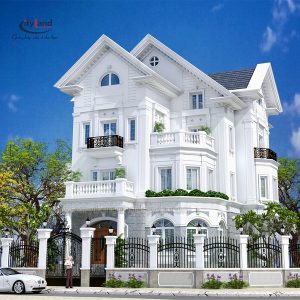 Một số mẫu biệt thự kiểu pháp đẹp hiện đại